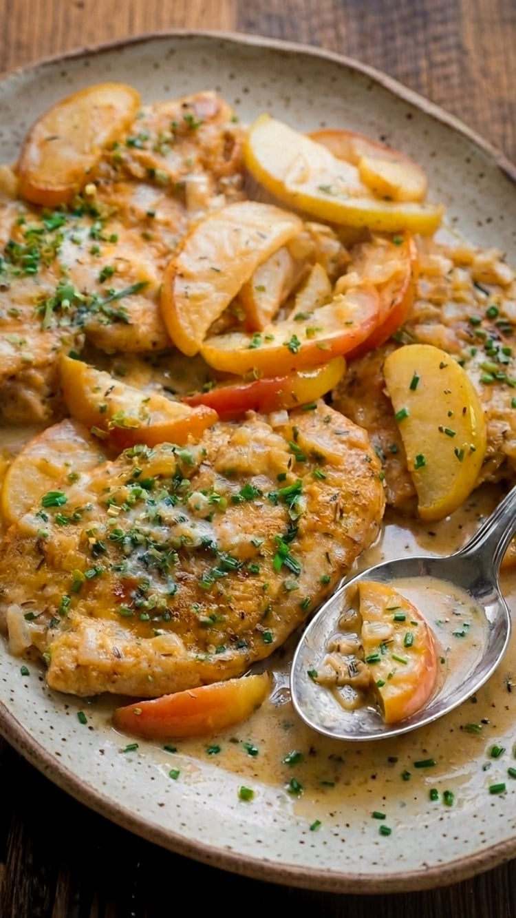 chicken fricassee with apples
