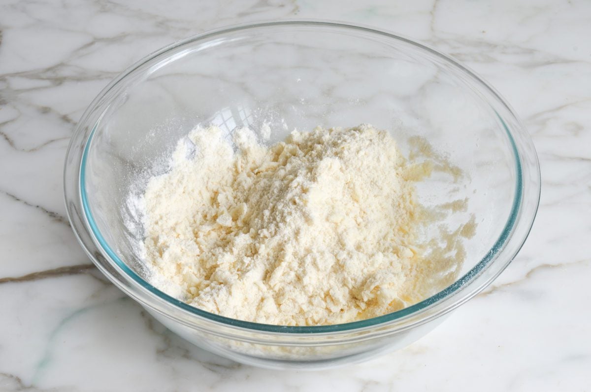 butter cut into dry ingredients