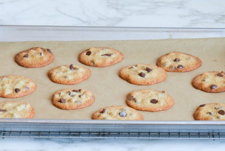 fresh baked crisp chocolate cookies