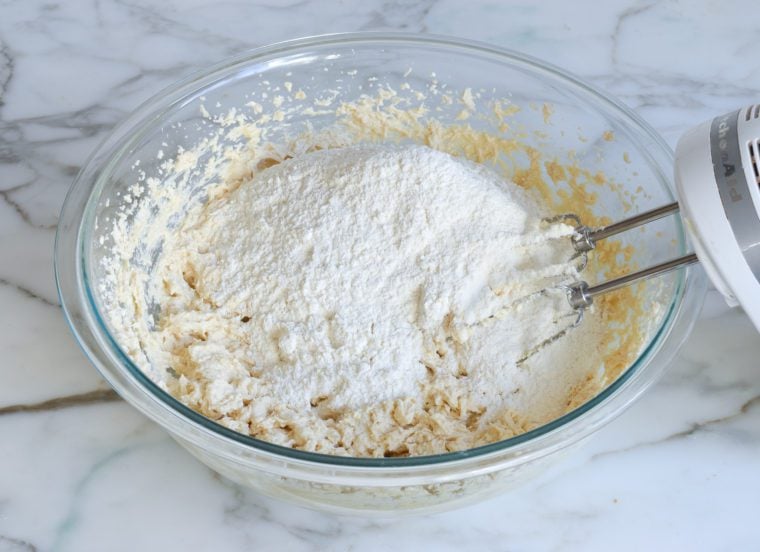adding dry ingredients