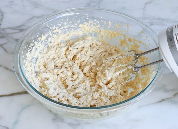 batter with eggs and vanilla mixed in