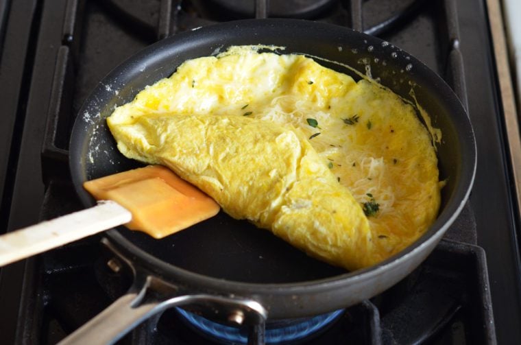 folding the omelette