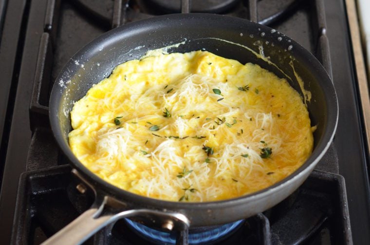 mostly melted cheese