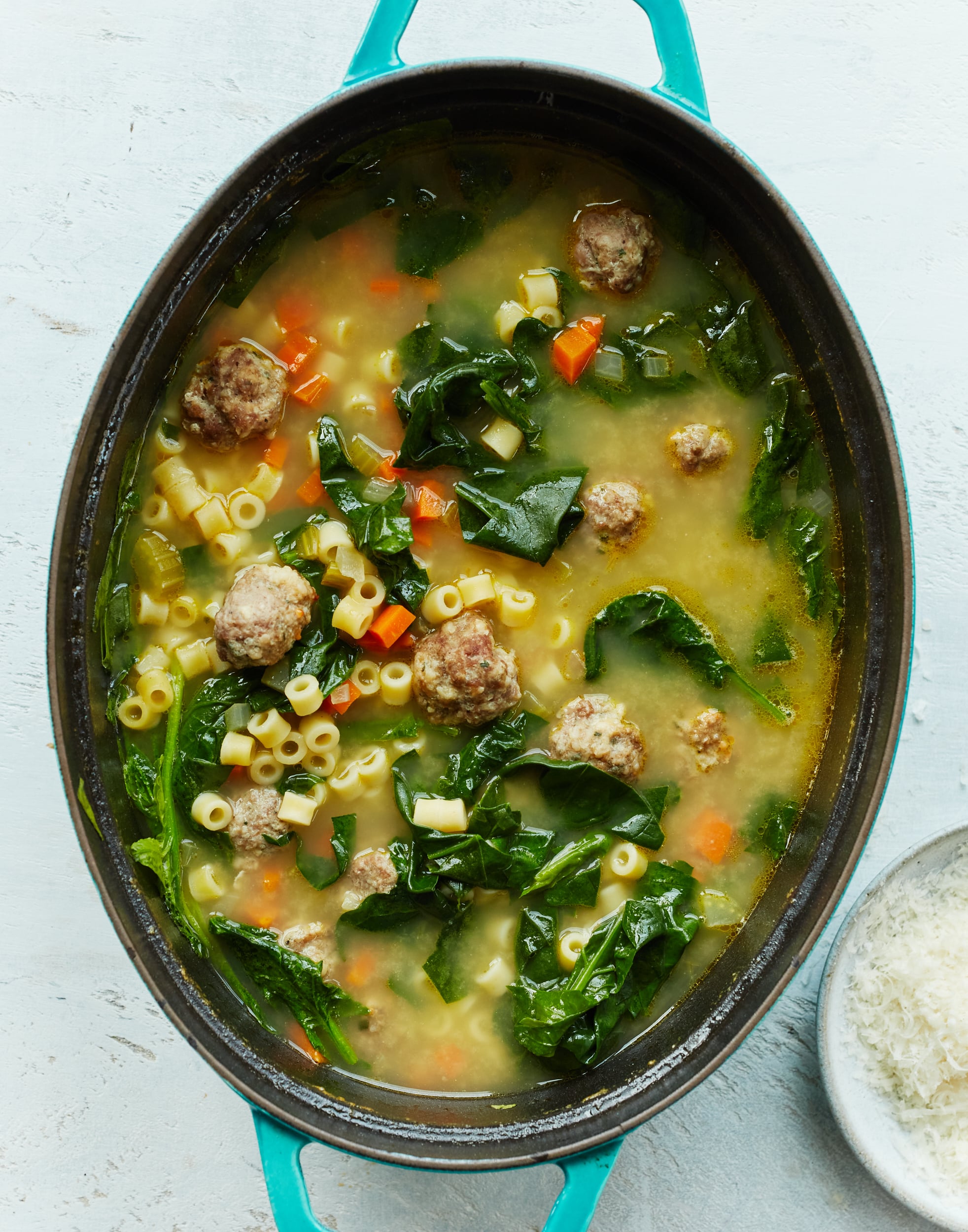 Dutch oven of wedding soup.