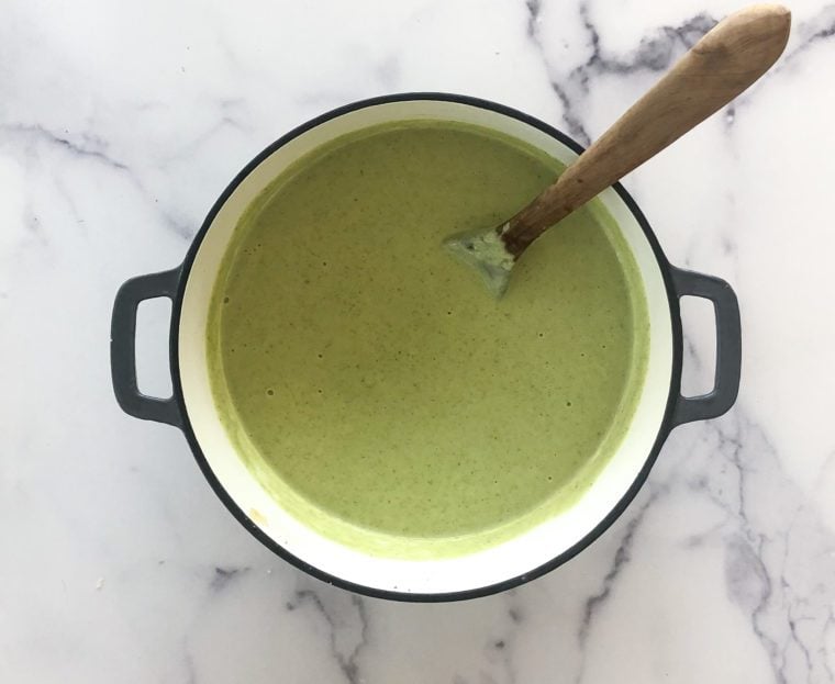 broccoli soup ready to serve