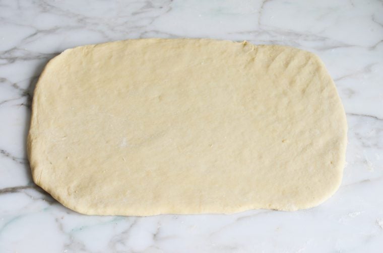 dough rolled into a rectangle