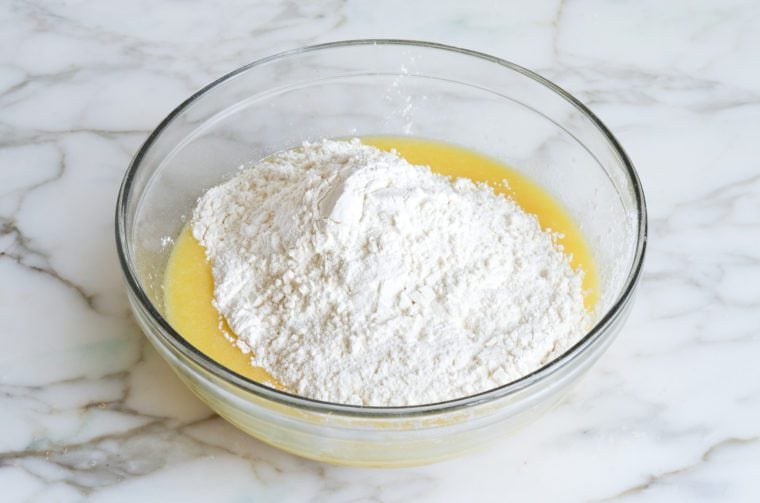 adding flour all at once