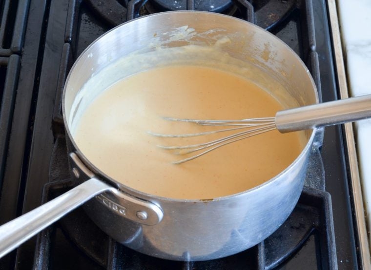 beer cheese in pan