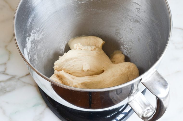 dough in mixer