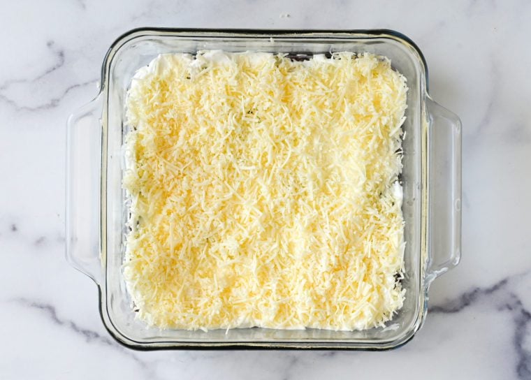 first cheese layer