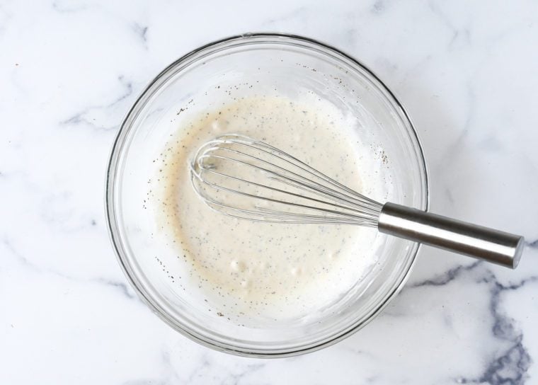 whisked coleslaw dressing