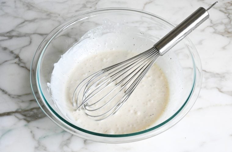 whisked macaroni salad dressing