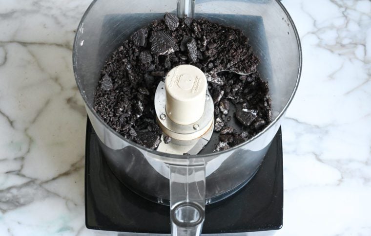 oreo pieces after processing