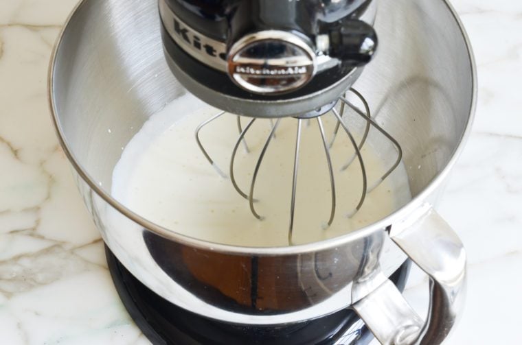 slightly thickened cream