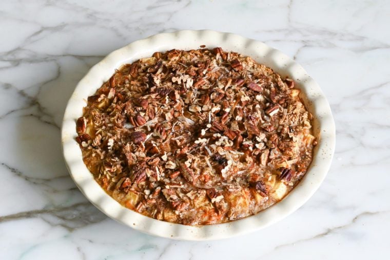 baked oatmeal fresh out of the oven