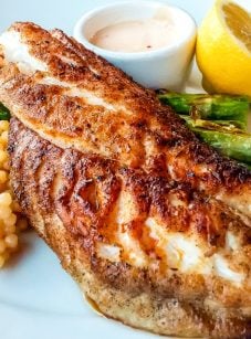 blackened tilapia on plate