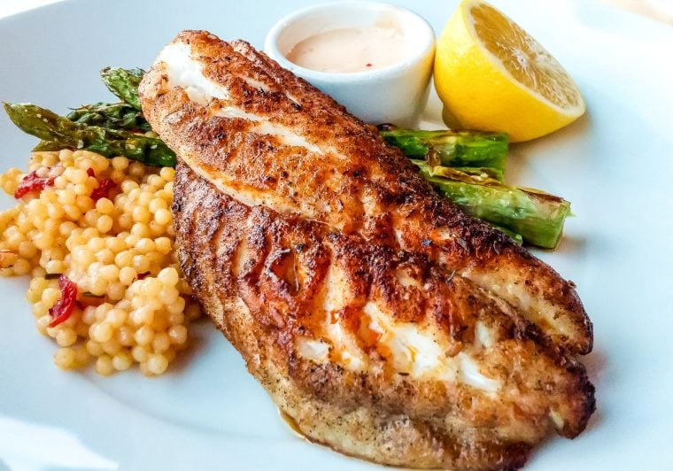 blackened tilapia on plate