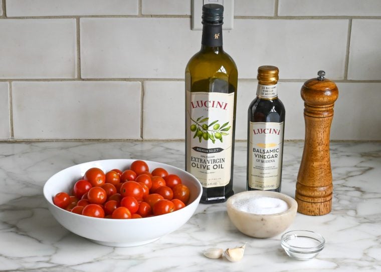 ingredients for roasted cherry tomatoes