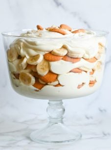 Multi-layered banana pudding.