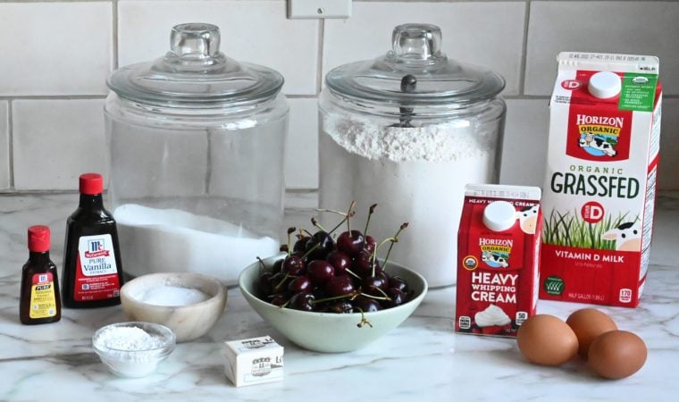 ingredients for cherry clafoutis