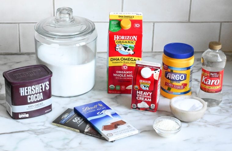 ingredients for chocolate ice cream