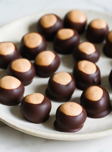 Plate of buckeyes.
