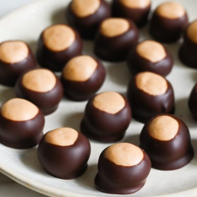 Plate of buckeyes.