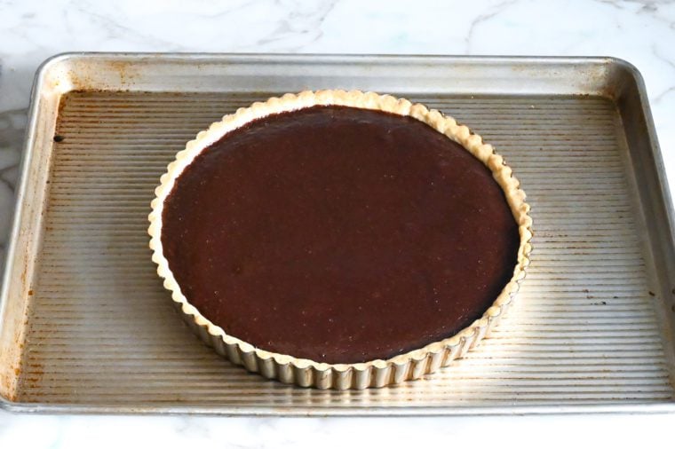 baked chocolate tart