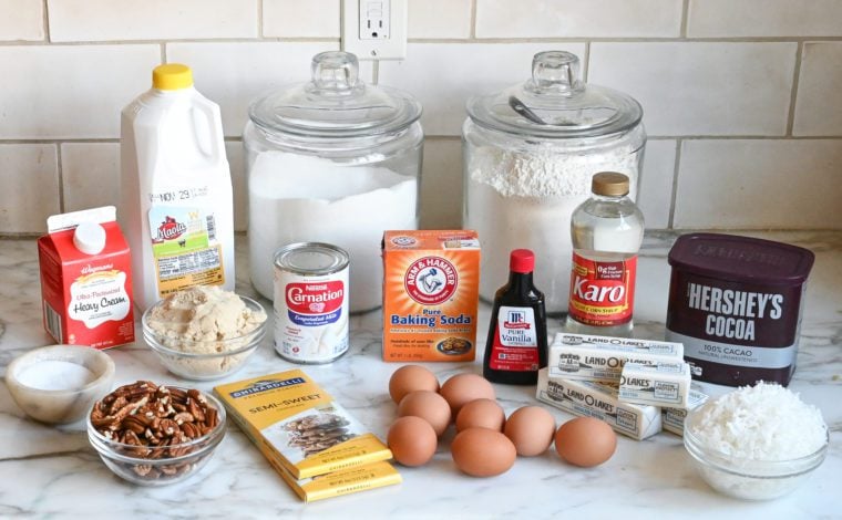 german chocolate cake ingredients