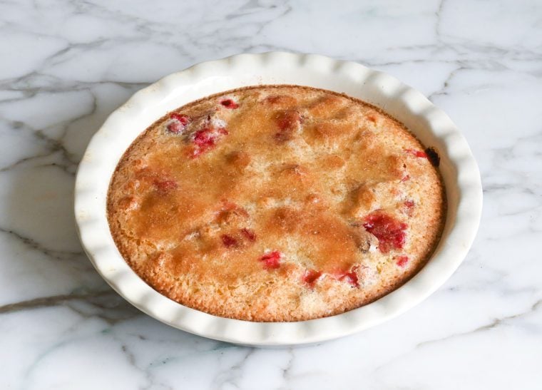 nantucket cranberry pie fresh out of the oven