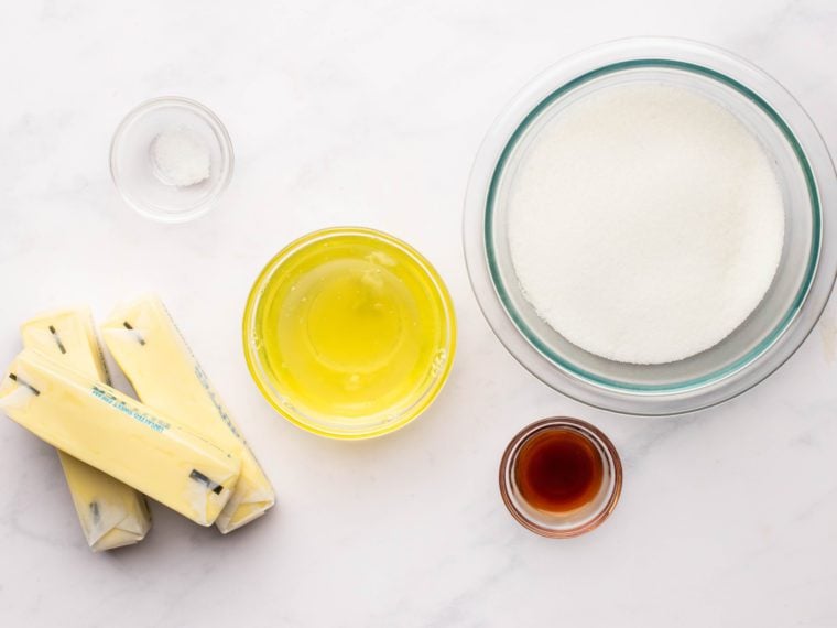 ingredients for swiss meringue buttercream