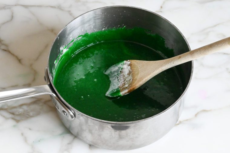 green marshmallow mixture
