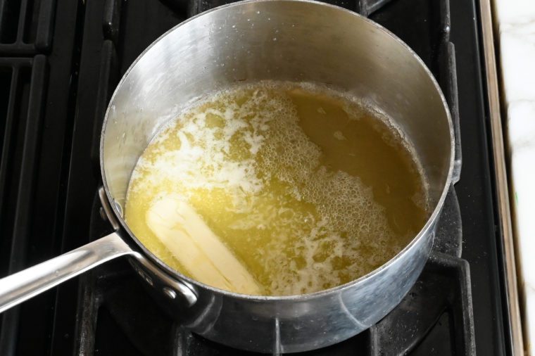 melting butter in saucepan