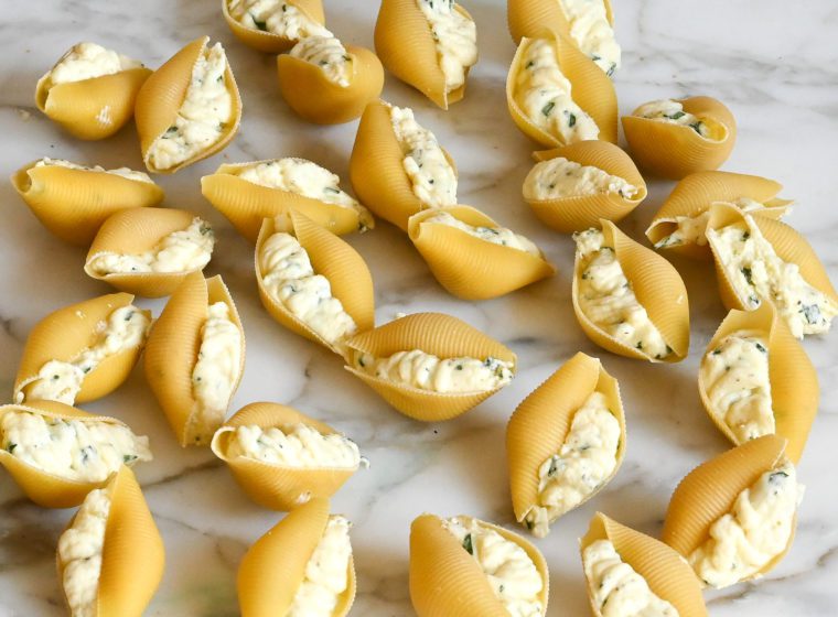 stuffed shells on counter