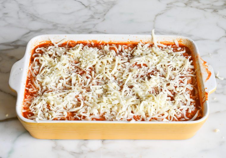 stuffed shells covered with cheese
