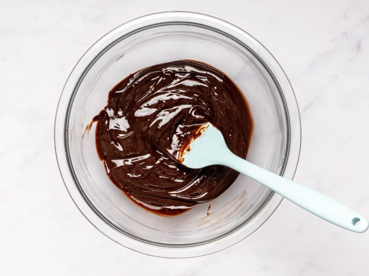 chocolate ganache in bowl