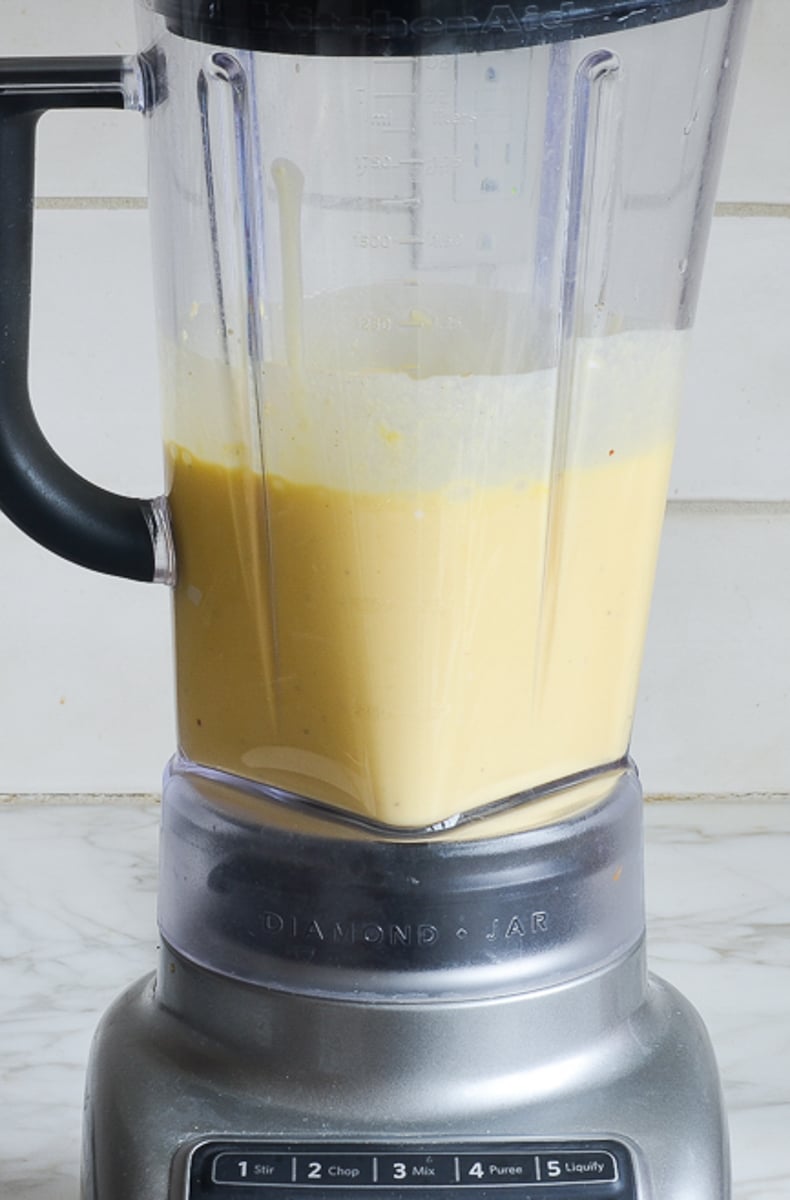 blended egg bite mixture.
