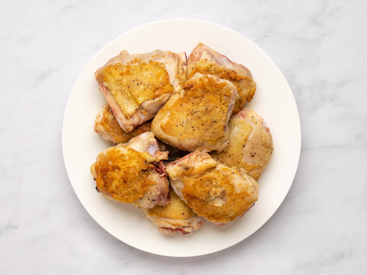 browned chicken on plate