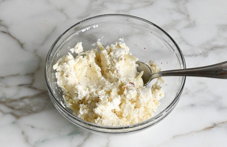 cheese mixture in bowl