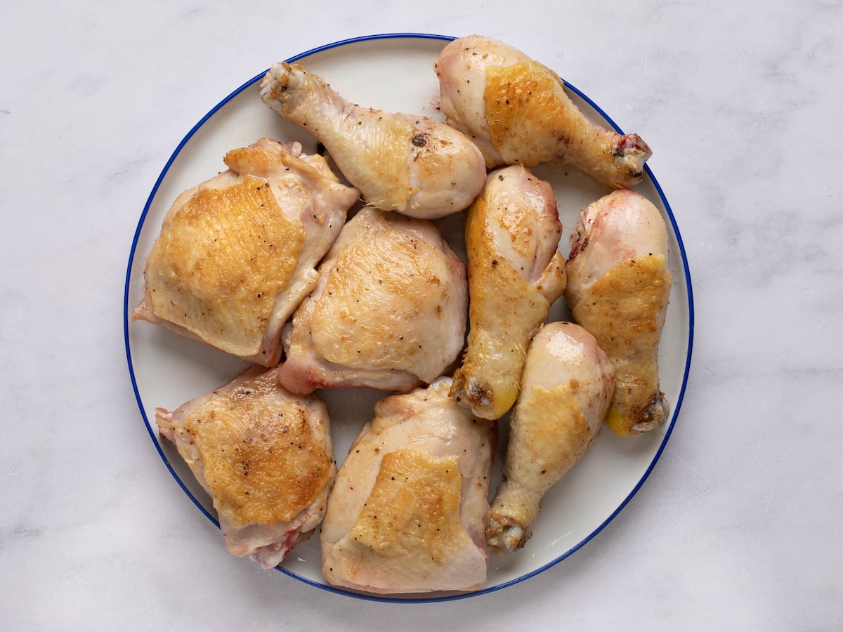 browned chicken on plate