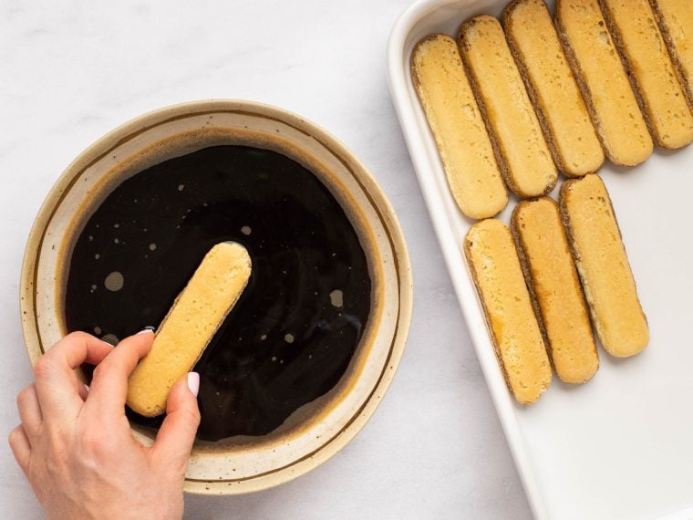 dipping the ladyfingers