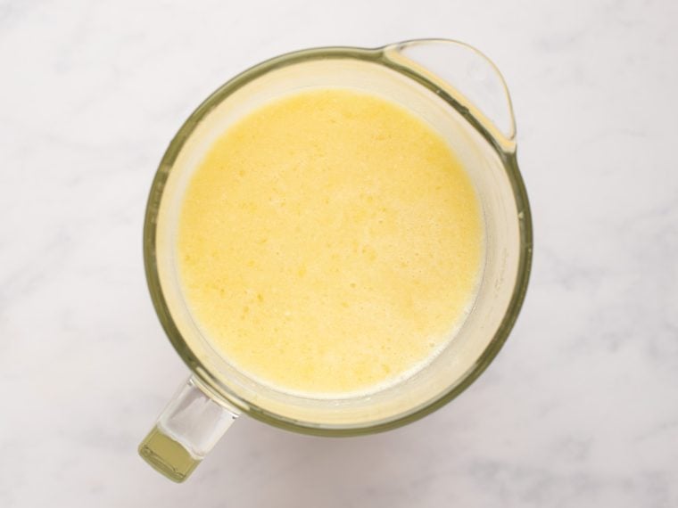 blended pina coladas in blender