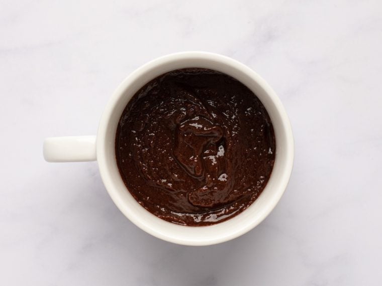 all ingredients combined in mug
