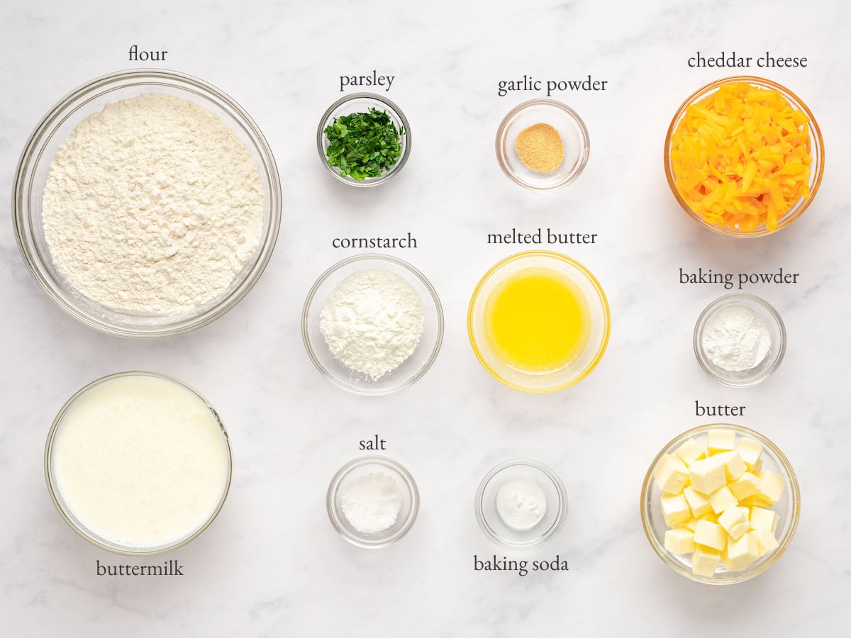 ingredients for cheddar bay biscuits