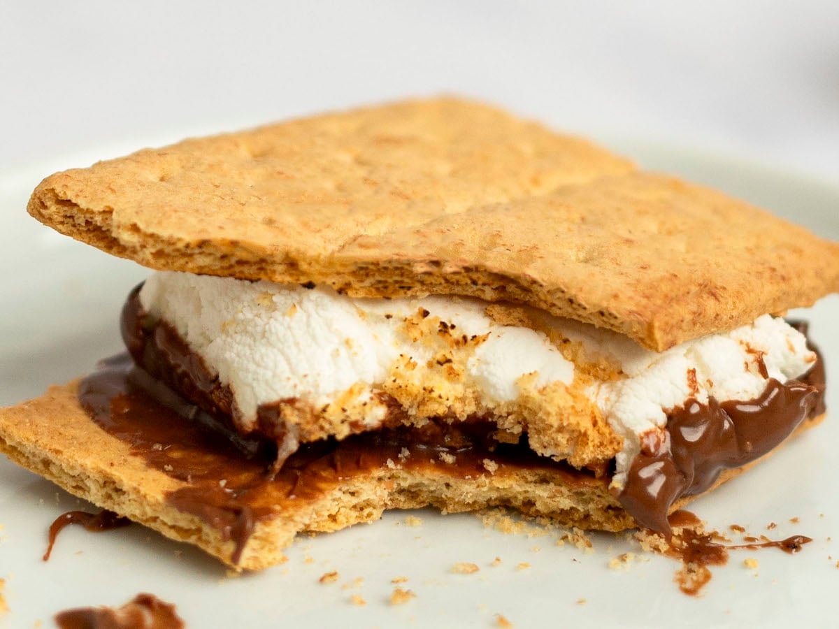 S'more missing a bite.
