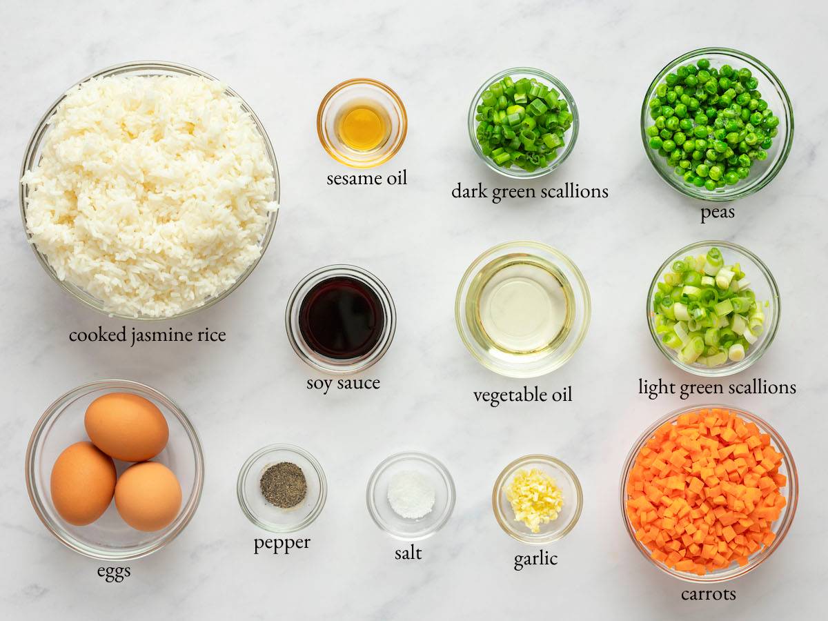 fried rice ingredients.