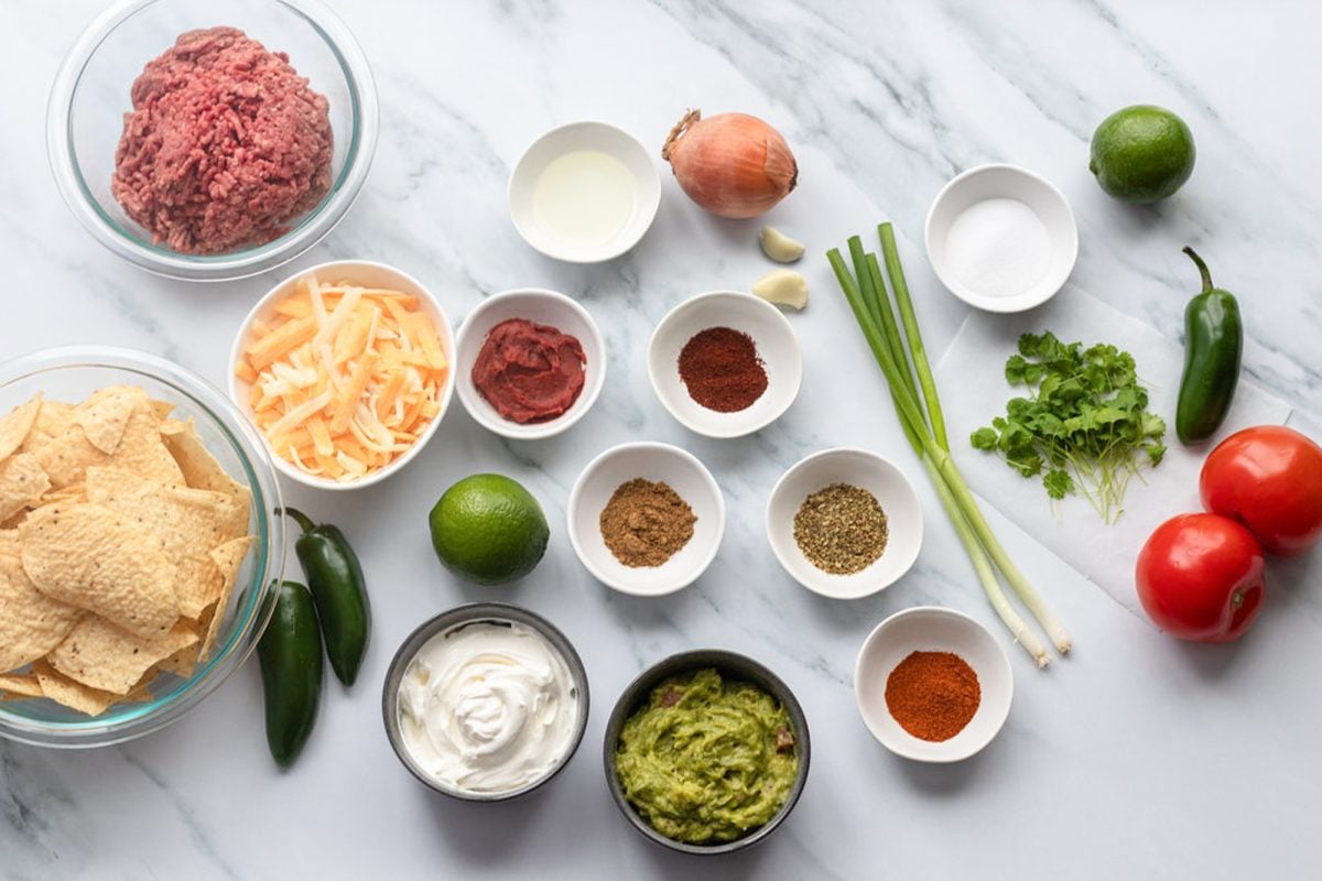 beef nacho ingredients.