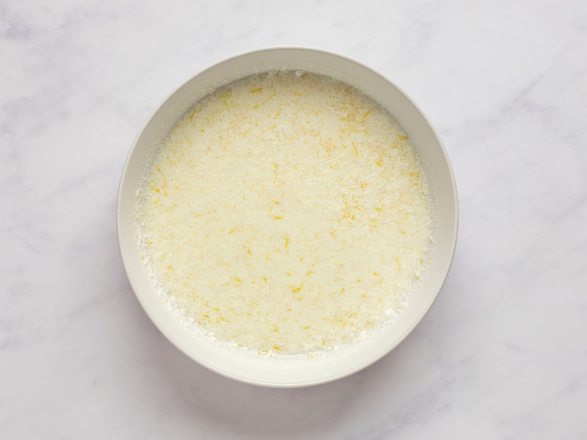 lemon zest, lemon juice, and milk curdled in small bowl