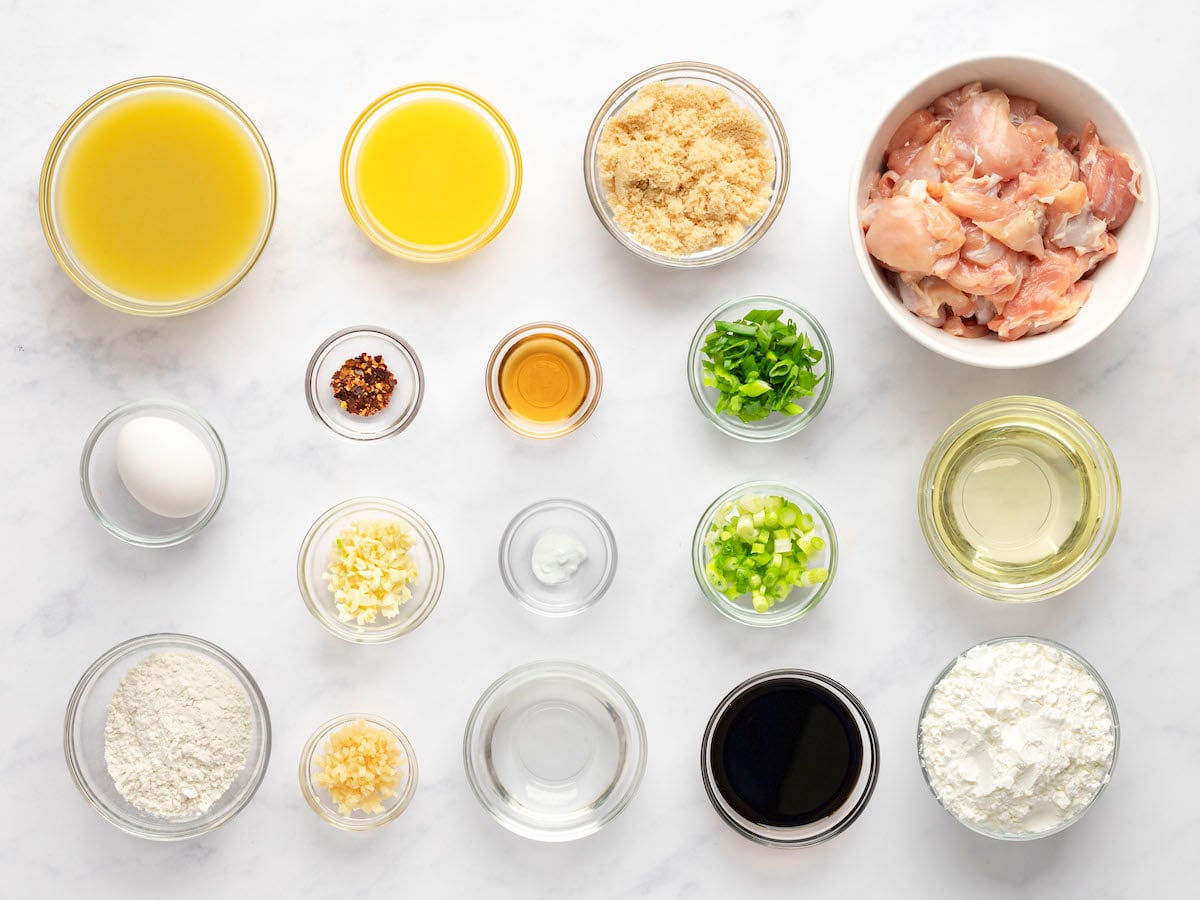 ingredients for orange chicken