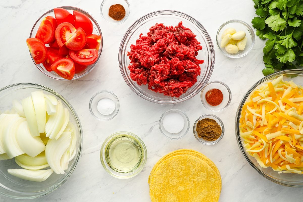 stacked beef enchiladas ingredients